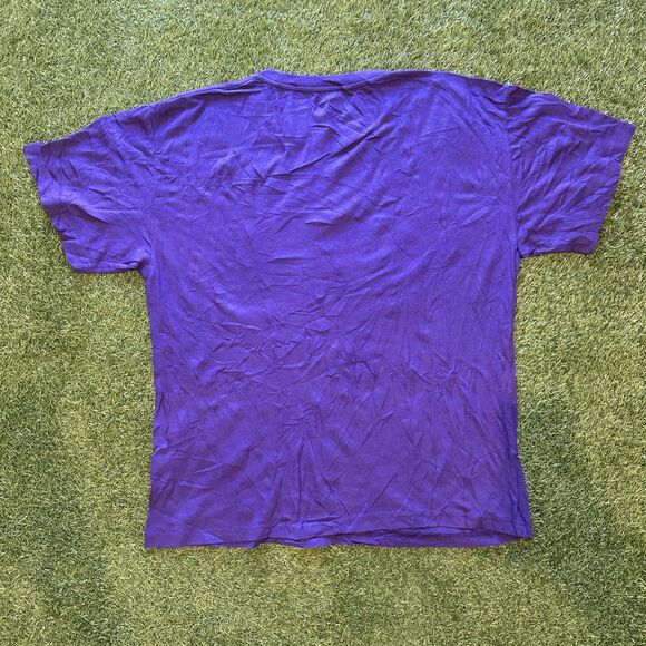 Vintage Y2K UNI Northern Iowa Panthers Purple Graphic Logo Tee Shirt Mens 2XL - Picture 9 of 10